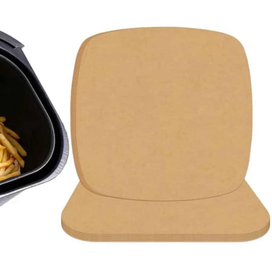 Air Fryer Liners Disposable Parchment Paper Sheets, 6 Inch Unbleached Baking Paper Liner for Grilling, Wrapping, Steamer, Micro