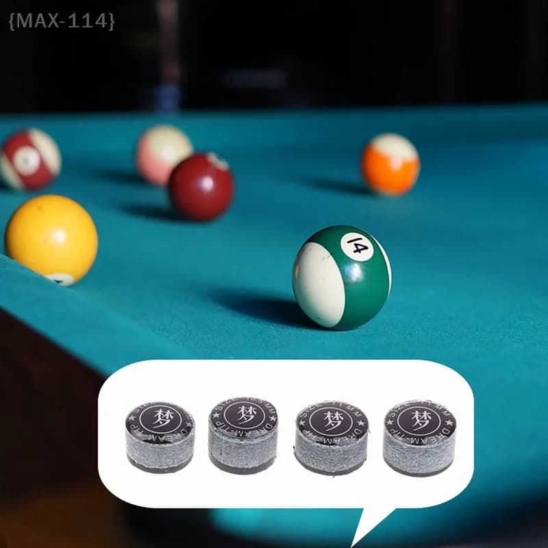 【No】 Punta per stecca da biliardo professionale 10,5/11 mm, pelle ad alta elasticità con guarnizione per snooker e biliardo, accessori neri a 8 sfere