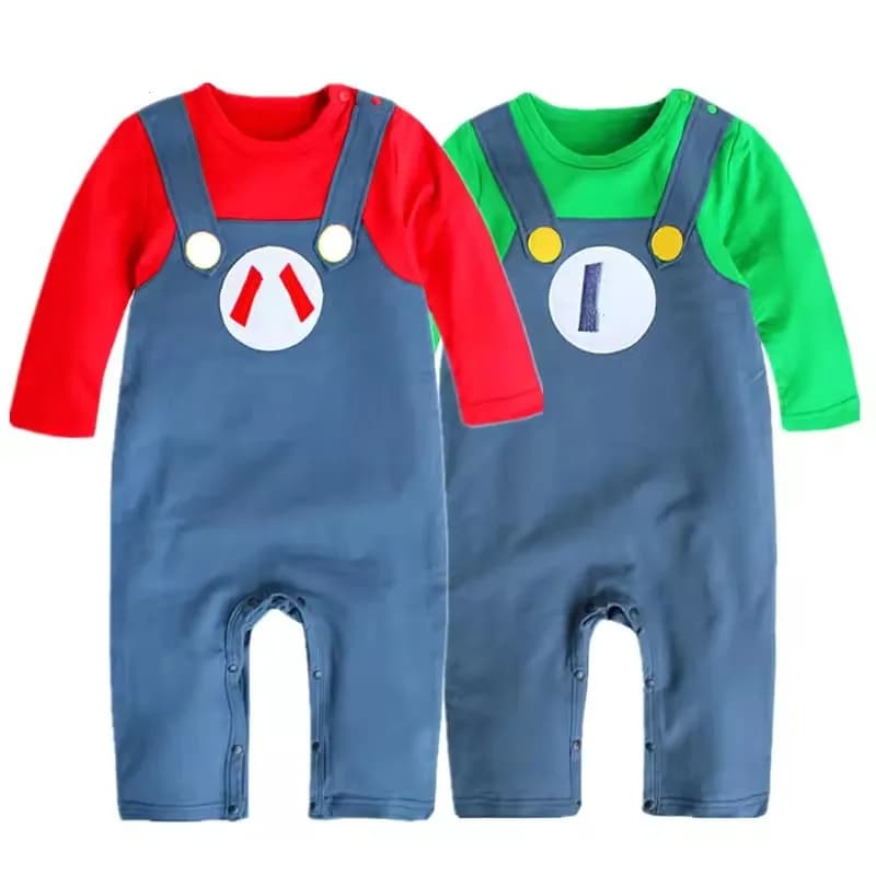 Cosplay Costume Anime and Video Games, Funny Suit with Cap for Performance, Halloween, Christmas, Brother costume, Interior suit