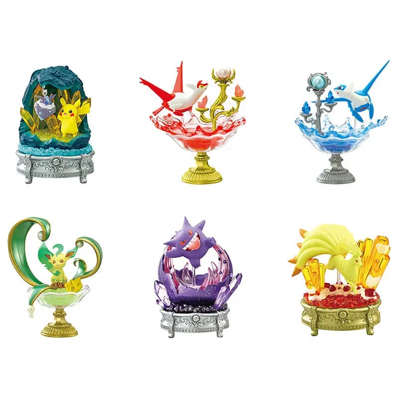 RE-MENT Pokemon Collezione di pietre preziose Serie Bind Box Giocattoli Gengar Latios Leafeon Anime Action Figure Ornament Collection Regalo per bambini