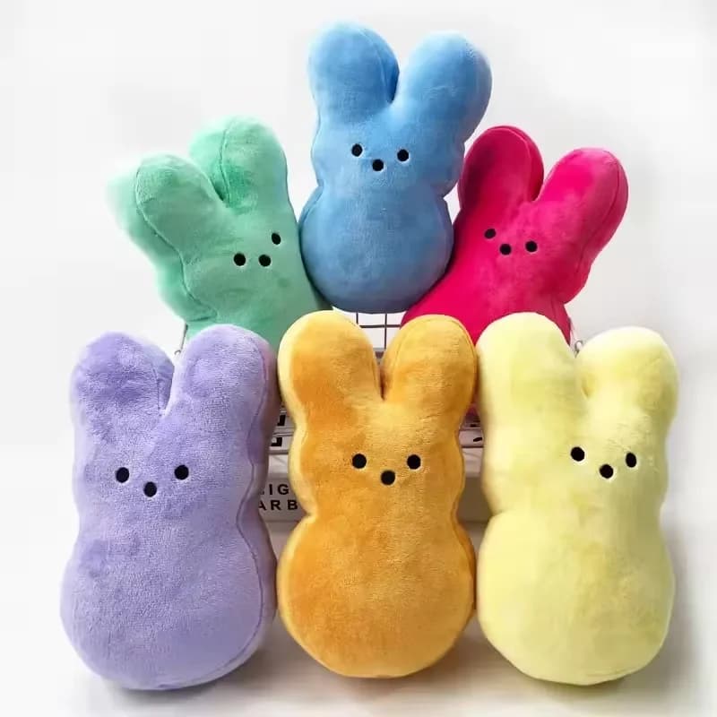 20cm Rabbit Plush Toys For Peeps New Easter Colorful Rabbit Peeps Rabbit Plush Doll Festival Gift Party Prizes