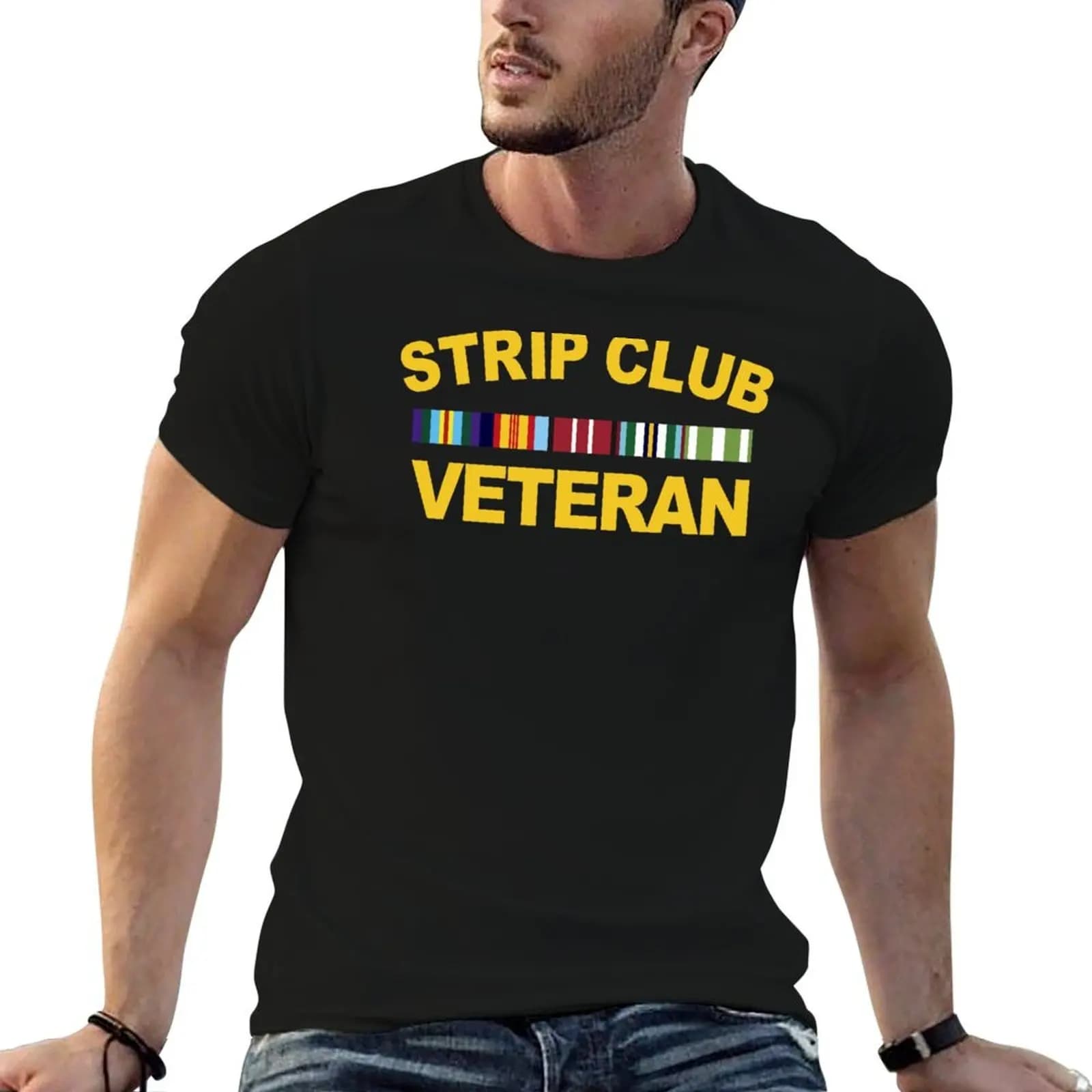 Strip Club Veteran T-Shirt t shirt man plain man t shirt heavy cotton t shirt man cotton T-shirt