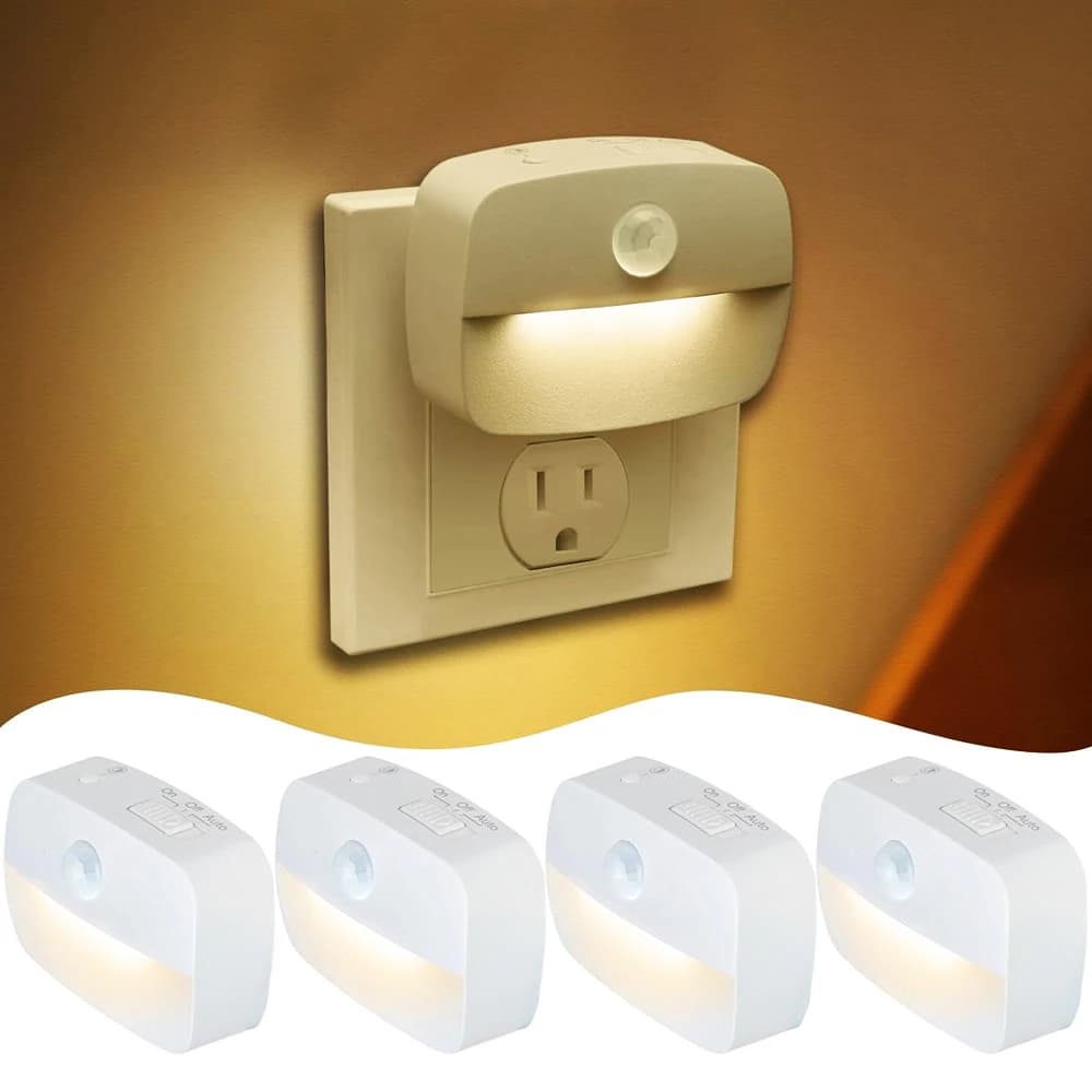 LED Night Light EU Plug In Smart Motion Sensor Light 220V lampada da parete per Home navata WC corridoio scale cucina camera da letto lampada da notte