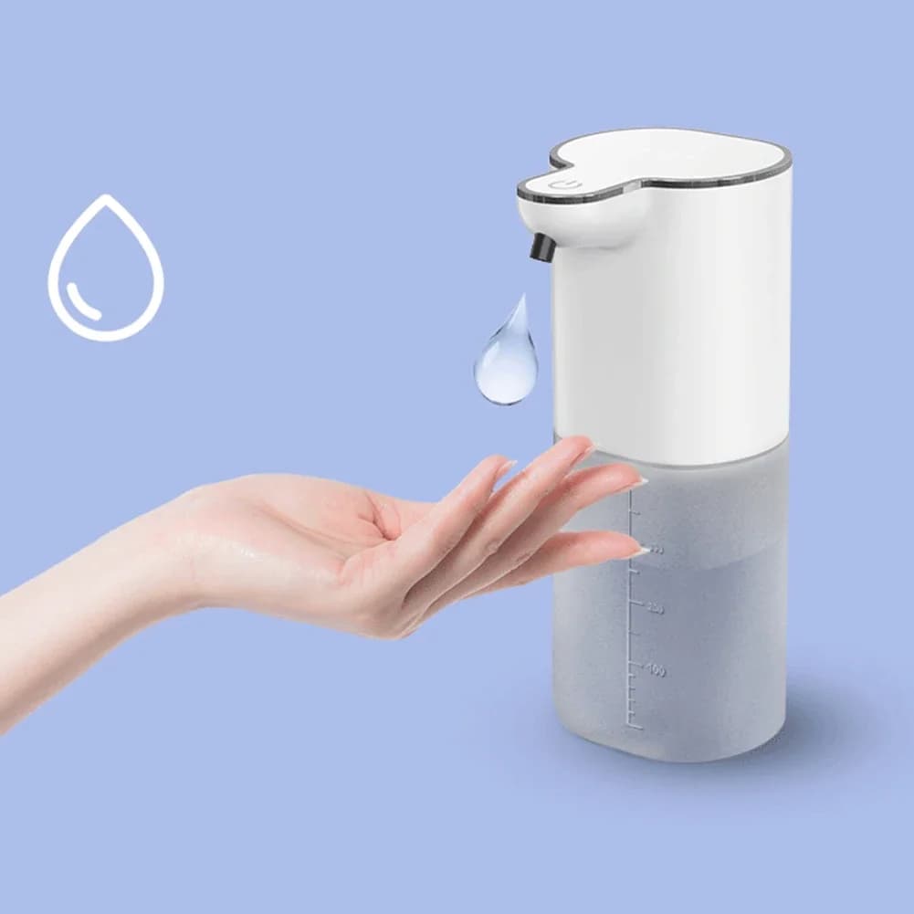 Dispenser automatico di sapone da 400 ml con ricarica USB, macchina intelligente per il lavaggio delle mani con sensore a infrarossi, 4 livelli regolabili per bagno e cucina
