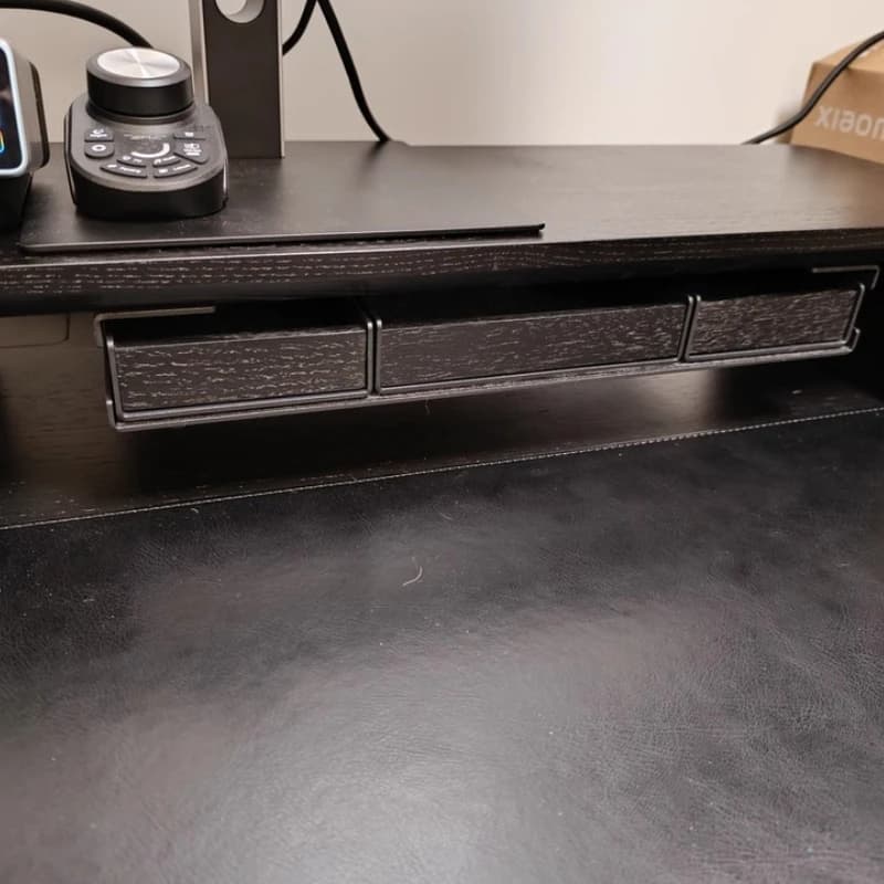 Ergonomic modular desk organizer set: space saving solution for workspace with monitor support, headphone support and tablet dock