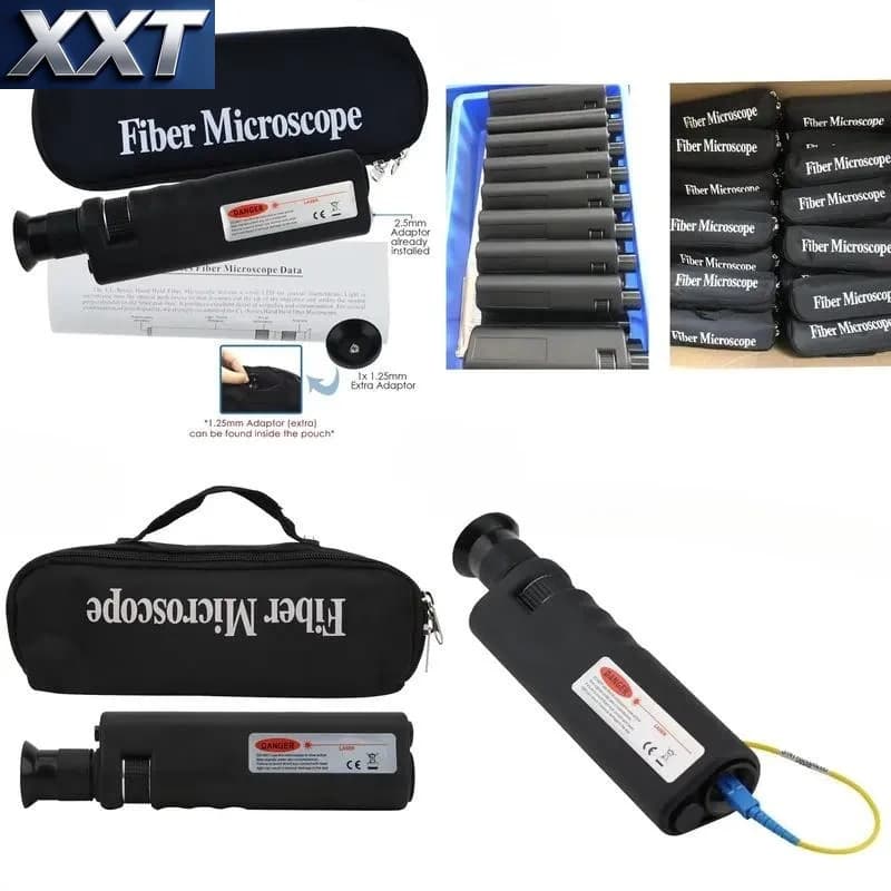 XXT 200X and 400X Power Fiber Optic Equipment Monocular LED Display Microscope for Battery Light Inspection