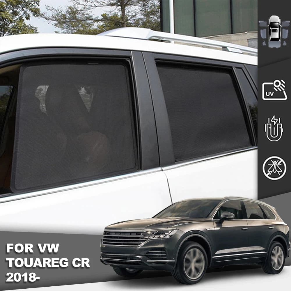 For Volkswagen VW TOUAREG CR 2019-2023 2024 Magnetic Car Sunshade Front Windshield Curtain Rear Side Baby Window Sun Shade Visor