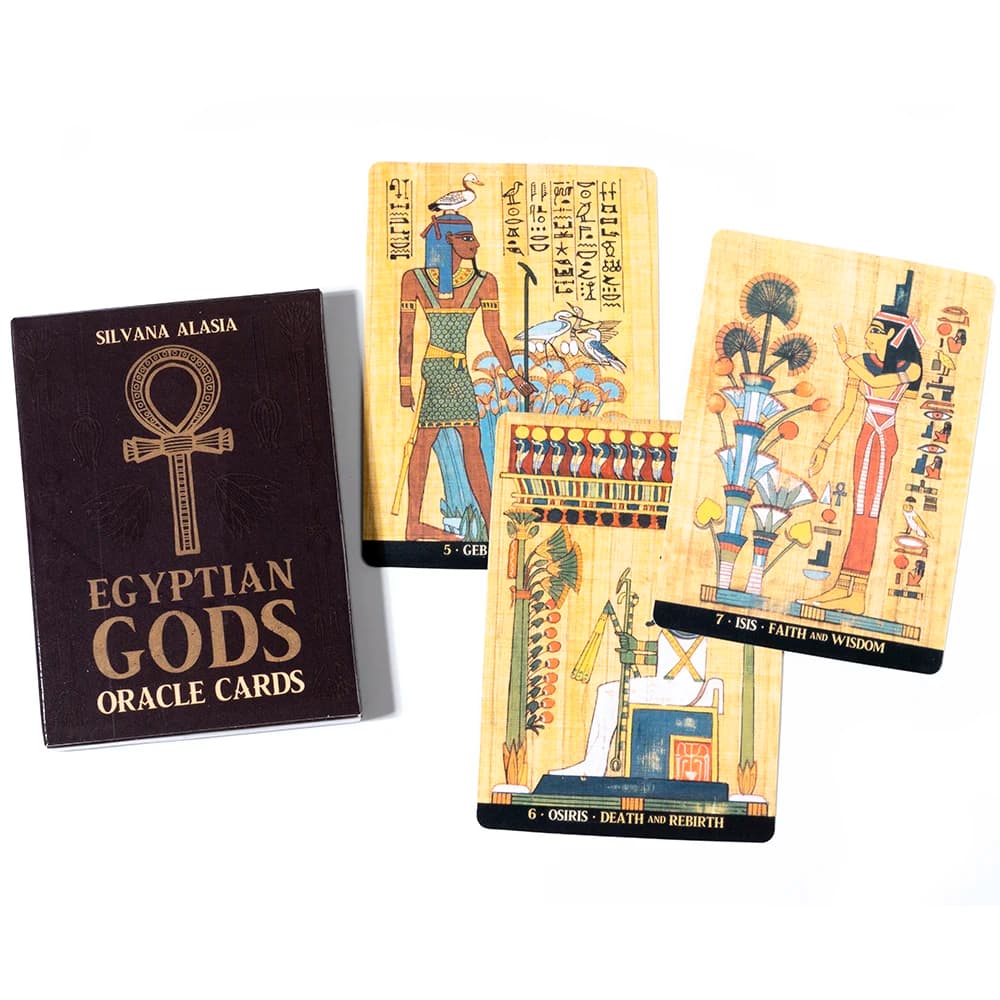 EGYPTIAN GODS ORACLE CARDS Gioco da tavolo Carte Oracle Carte da gioco inglesi per feste in famiglia