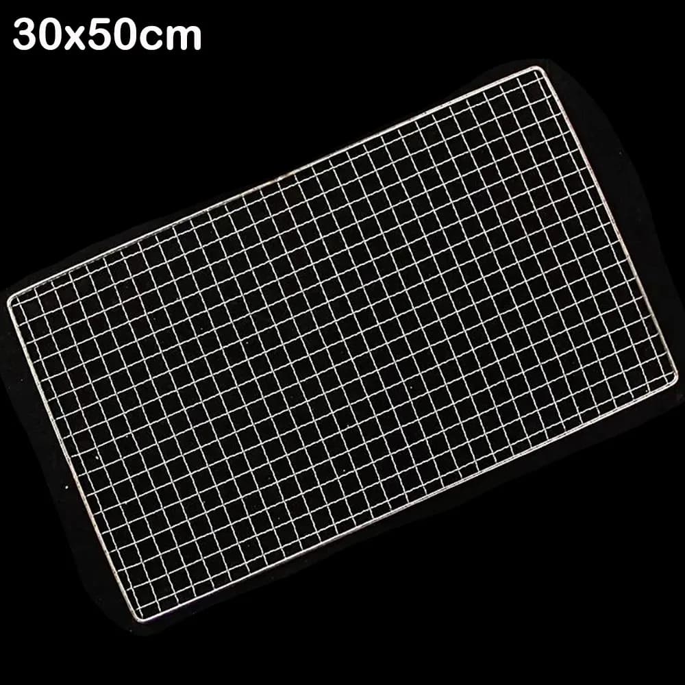 Stainless Steel Grill Rack Grids Rectangular Nonstick Baking Cooling Rack Reusable Grill Grate Mesh Pads Dishwasher Safe
