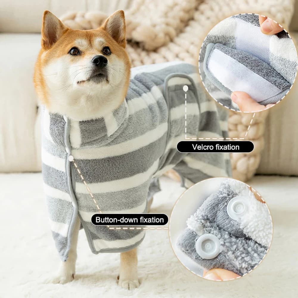 Accappatoio per Cani 1 Pezzo, Oversize, Spesso, Super Assorbente, Asciugatura Rapida, per Shiba Inu, Gatti, Asciugamano Dopo il Bagno