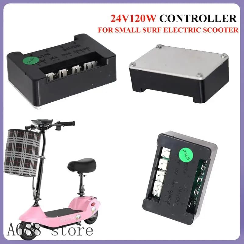 DC24V Electric Scooter Controller 120W DC Electric Brush Motor Controller E-Scooter Part