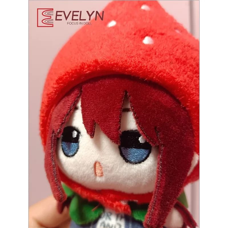 Evelyn Nuova bambola di cotone vestiti alla fragola 10 cm peluche berretto cappello copricapo copricapo abbigliamento sostituibile fai da te