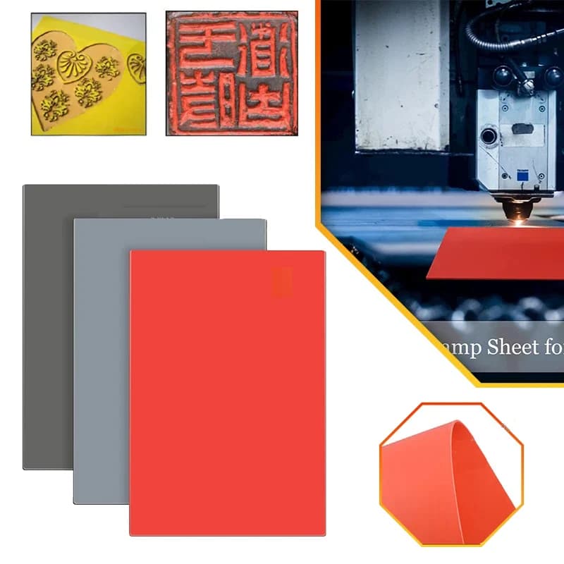 Rubber Carpet A4 Material for Laser Engraving DIY Laser Rubber Roller Grinder for Stamps Craft Material DIY Machine for Laser Engraving