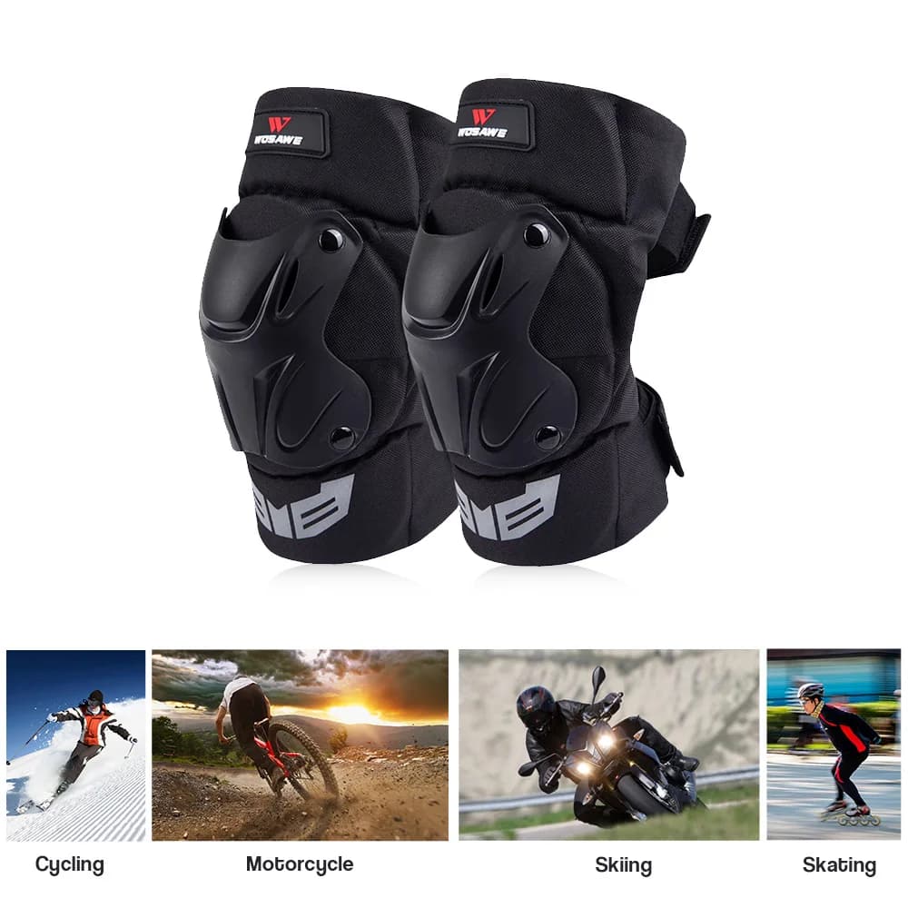 WOSAWE 1 paio di ginocchiere per bicicletta MTB bici moto equitazione supporto per ginocchio protezioni protezioni ginocchiere per sport all'aria aperta
