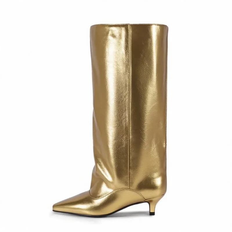 Women's pointed boots with straight heel, retro style, European and American niche design, with stone pattern, for banquets and fashion, Collection 2026