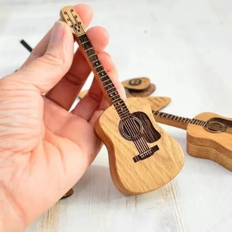 Set Regalo Personalizzato Inciso per Amanti della Chitarra - Plettri per Chitarra, Perfetto per Anniversari o Regali per Padri, Fratelli, Fidanzati