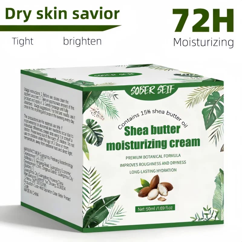 Face cream with sodium hyaluronate, hydrating 72 hours, firming, illuminating, for sensitive skin, ideal gift