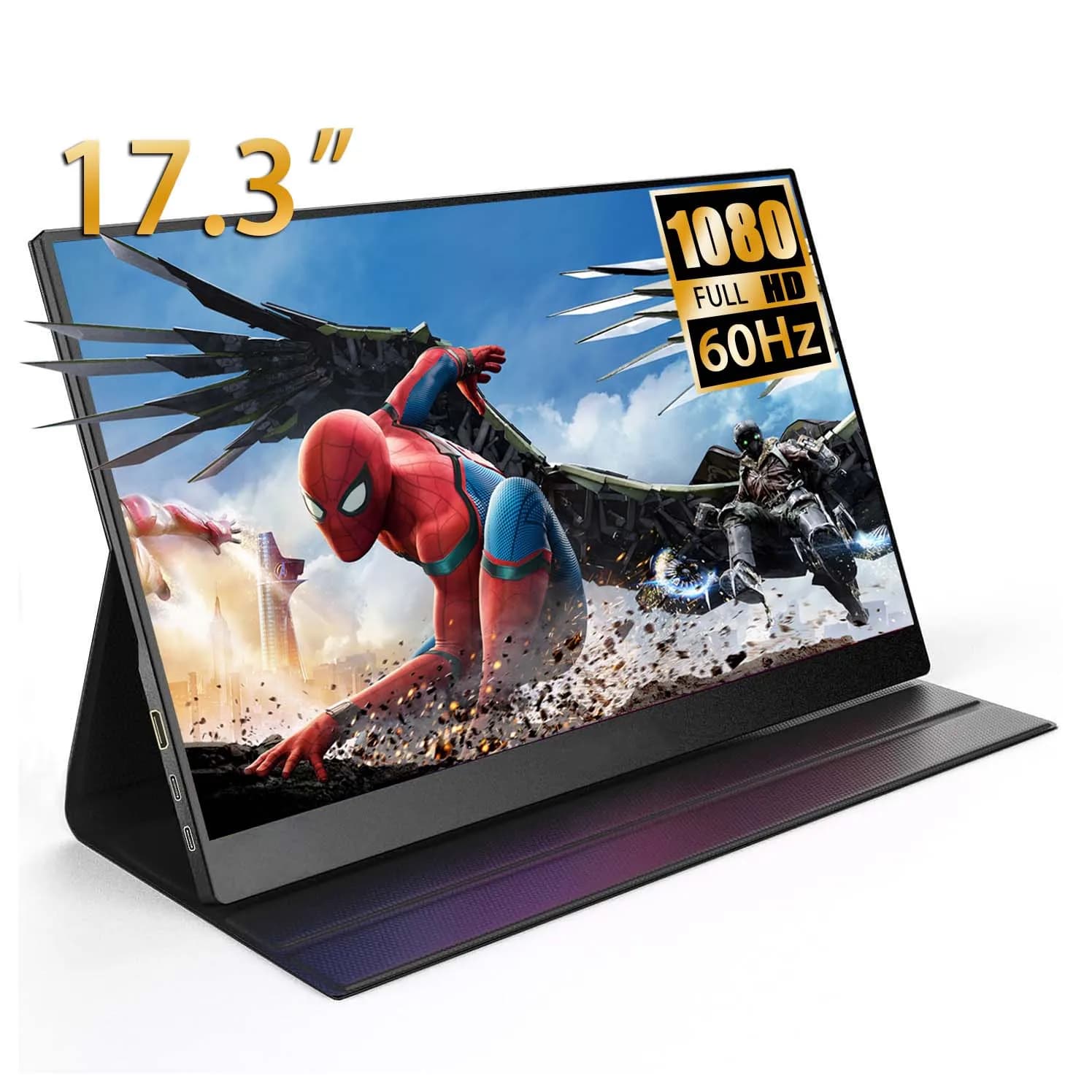17.3 inch portable display LCD display 1920x1080 TFT gaming monitor for PC Raspberry Pi Laptop PS4 Switch Xbox360 Compatible with HDMI