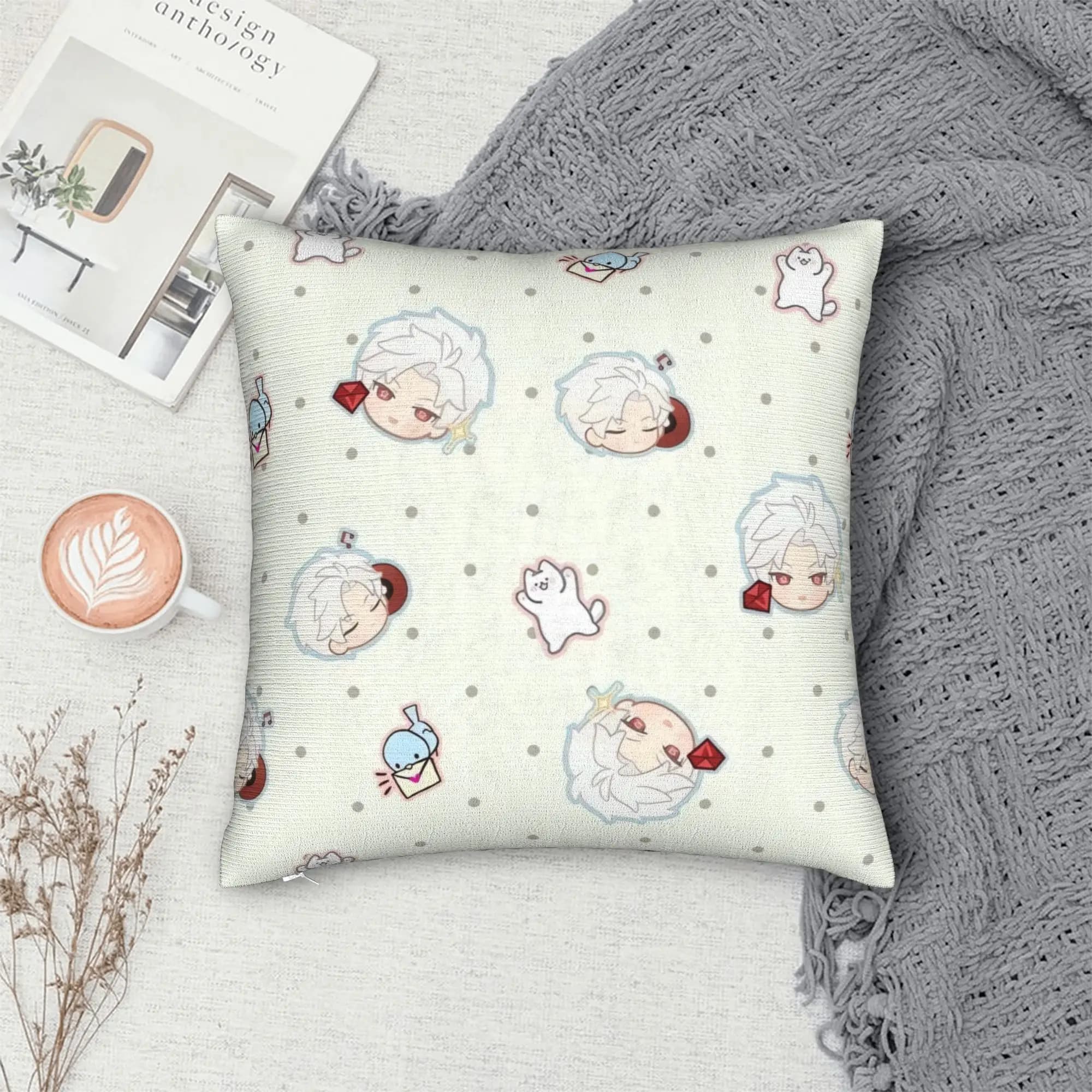 COOL V-Valko L-Love and Deepspace Pillow Case Kawaii Pillow Cover Graphic Pillowcases For Sofa Home Decor