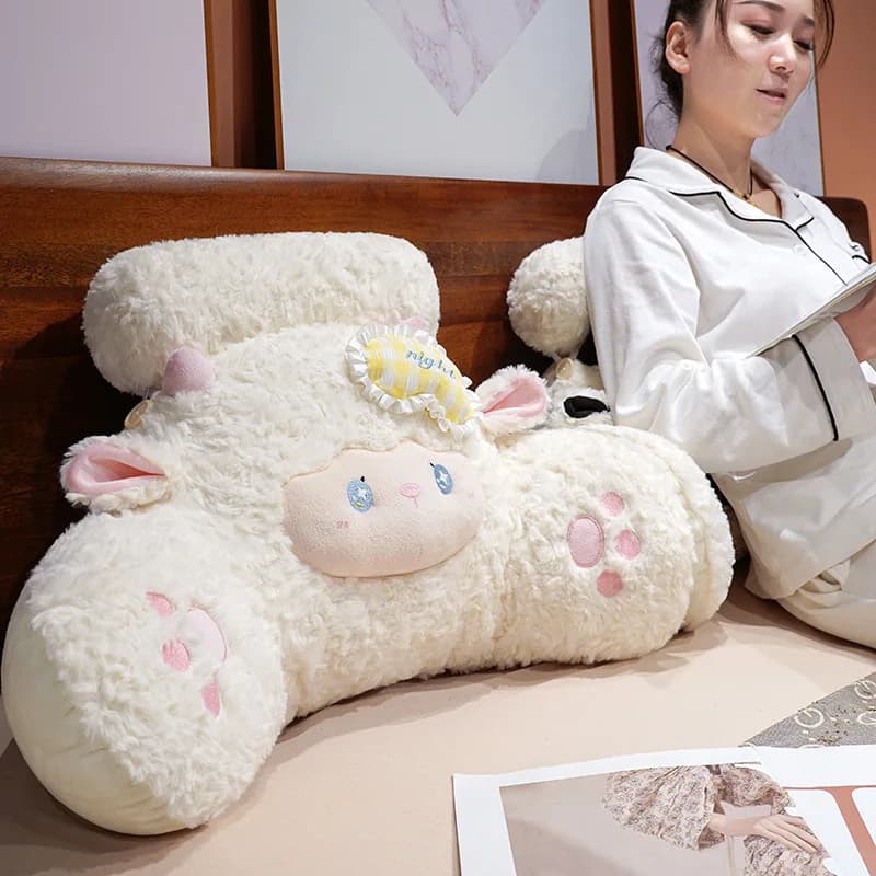 Cuscino a Forma di Pecora, Morbido e Soffice, Supporto per la Schiena, Regalo Perfetto per Compleanno e Natale, Decorazione per Camera da Letto di Bambine