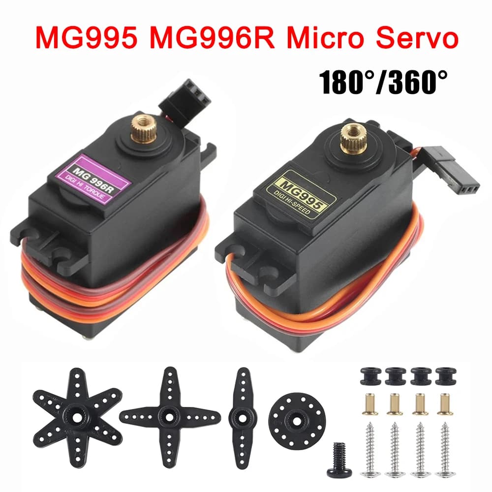 1/4pcs MG995 MG996R Micro Servo Digital All Metal Gear 180 ° 360 ° per RC Smart Car Model Helicopter Boat Plane Play Toys Robot