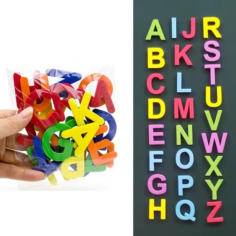 Adesivi Magnetici ABC con Lettere Inglesi, Adesivi per Frigorifero, Giocattoli Educativi per Bambini, Regalo di Natale
