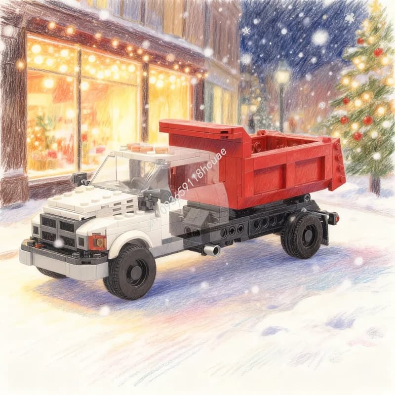 216pcs MOC City Construction Heavy Duty Dump Bed Model Building Blocks Architecture Christmas Gift Toys Education Brick Kids