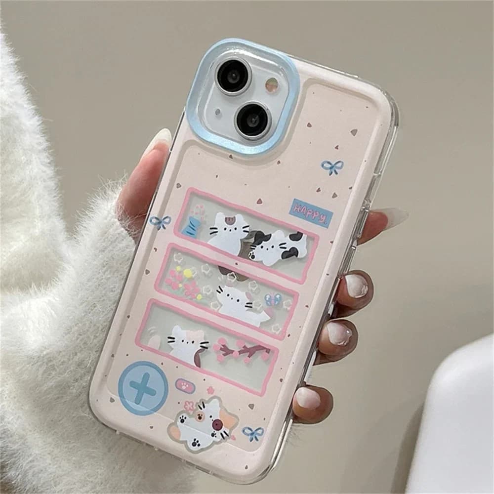 INS Coreano Carino Fiore Gatto Arco Cassa Del Telefono Per Samsung Galaxy S25 S24 S23 S22 S21 S20 FE Nota20 Plus Ultra Lite 5G Copertura Trasparente