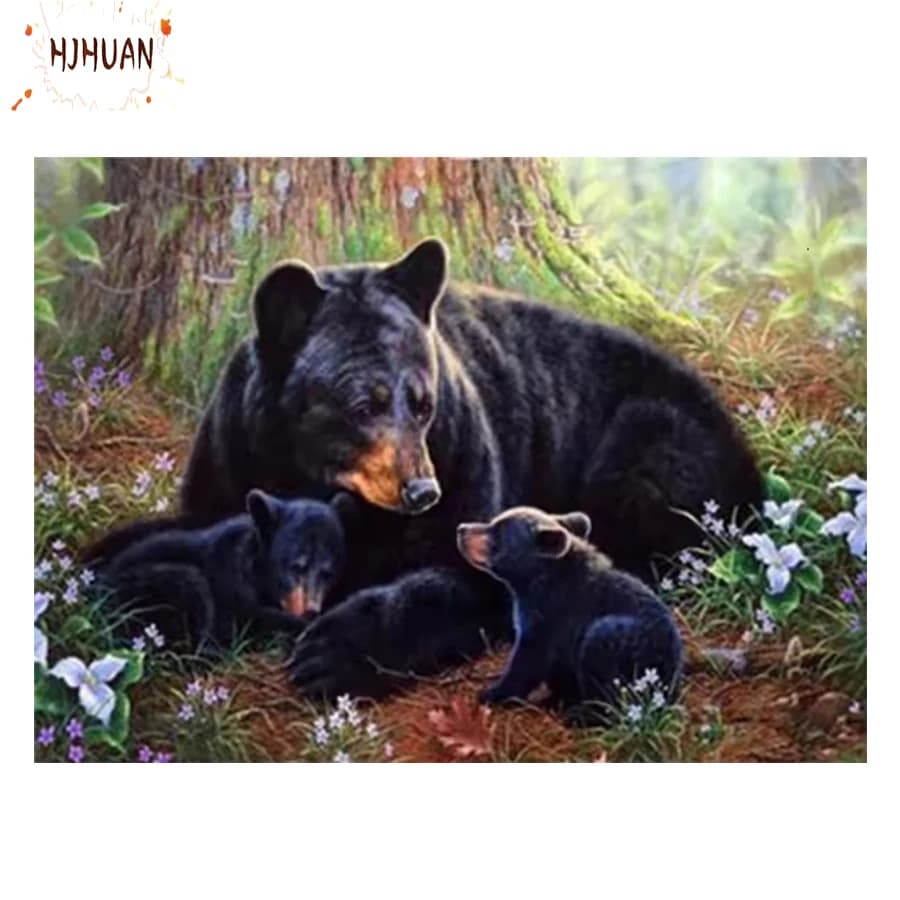 Pittura diamante Animali della foresta panda Pittura diamante 3d fai da te Pieno quadrato/rotondo Trapano Ricamo Punto croce Regalo Decorazioni per la casa