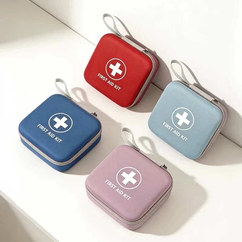 Nuova Borsa Rigida in EVA per Materiali Medici, Kit di Pronto Soccorso Essenziale da Viaggio, Scatola Portaoggetti per Cura Domestica