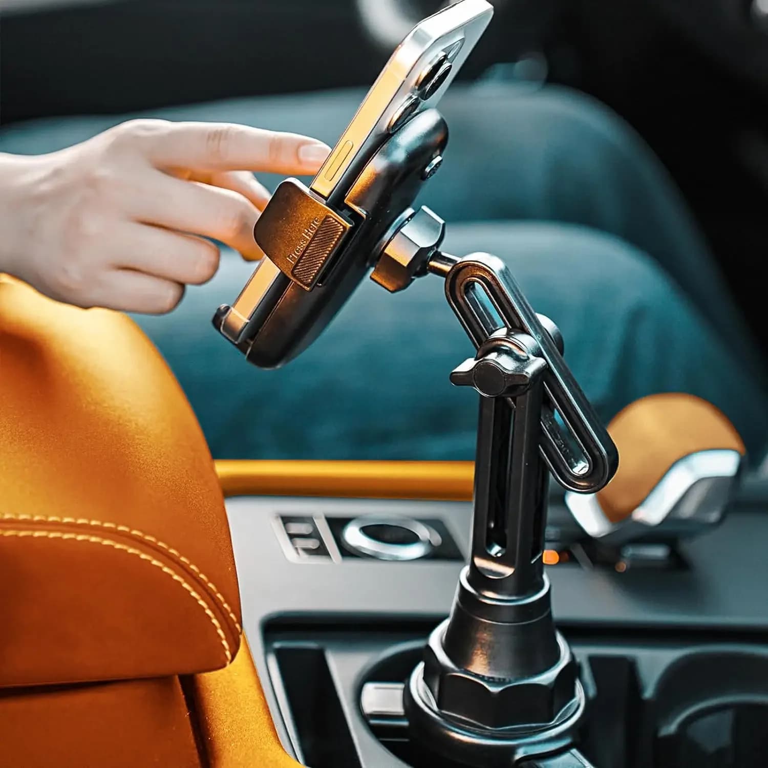 Supporto per Telefono LISEN da Inserire nel Portabicchieri dell'Auto, Nuovo Modello 2024 per iPhone Samsung Google e Tutti i Dispositivi da 4-7 Pollici