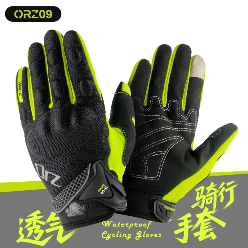 Guanti da Moto ORZ Antiscivolo Traspiranti da Corsa con Touch Screen a Dita Intere per Uomo Estivi