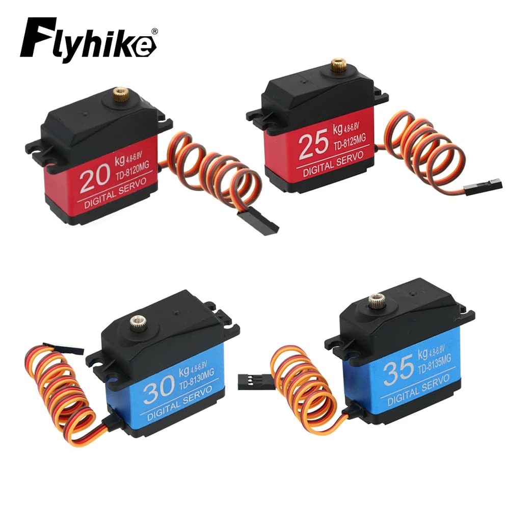 Servo impermeabile 20KG 25KG 30KG 35KG Servo digitale a coppia elevata da 180 gradi Servo ingranaggi metallici 25T Servo braccio per elicottero auto RC