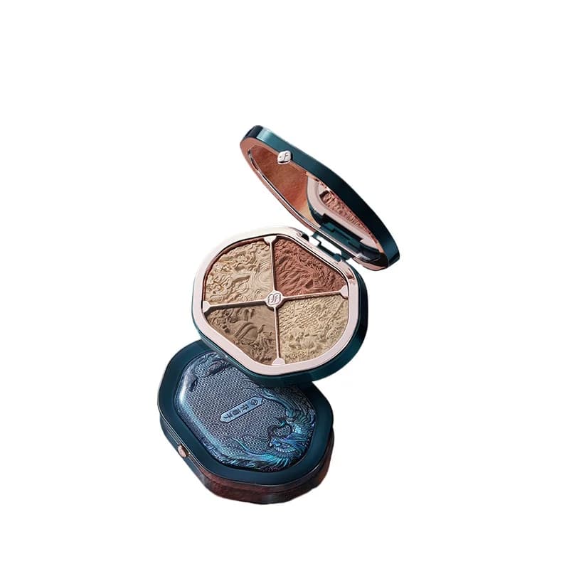 FLORASIS Face Shimmer Contour Palette Nasal Refines Face Bronzer Brightens Powder Blusher Highlights Concealer Makeup Bronzers
