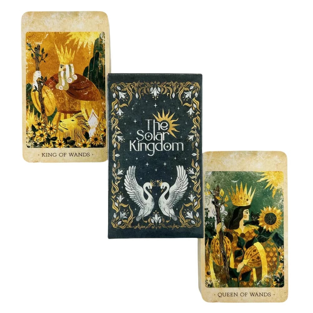 Set di Tarocchi The Solar Kingdom da 1/3/5 Pezzi, Edizione in Inglese per Divinazione e Gioco da Tavolo, Vendita all'Ingrosso