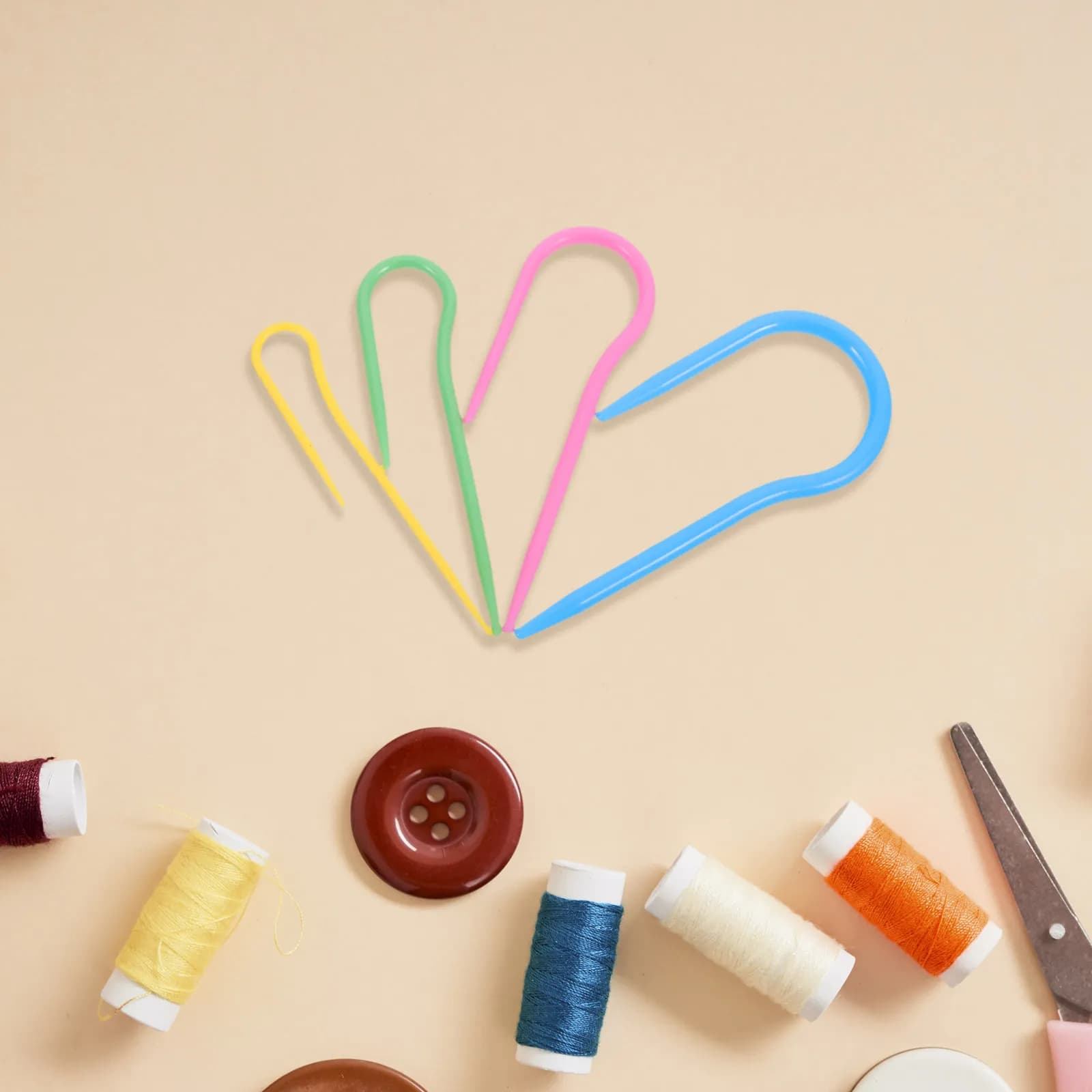 16 Pcs Bent Needle Blanket Weaving Tool Knitting Needles Cable for Stitch Holder Circular Hook