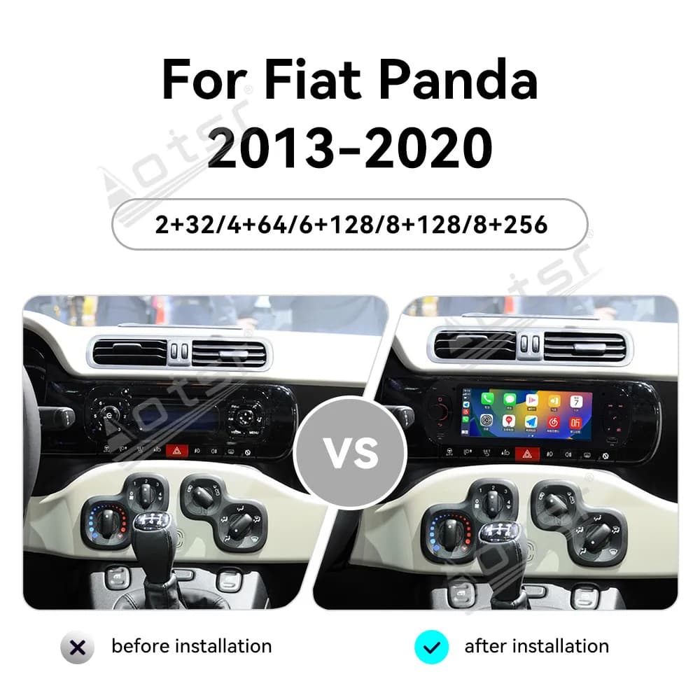 6.86'' Car Radio For Fiat Panda 2013-2020 Car Multimedia Video Player GPS Navigation Carplay Unit DSP Auto Parts WIFI Android 14