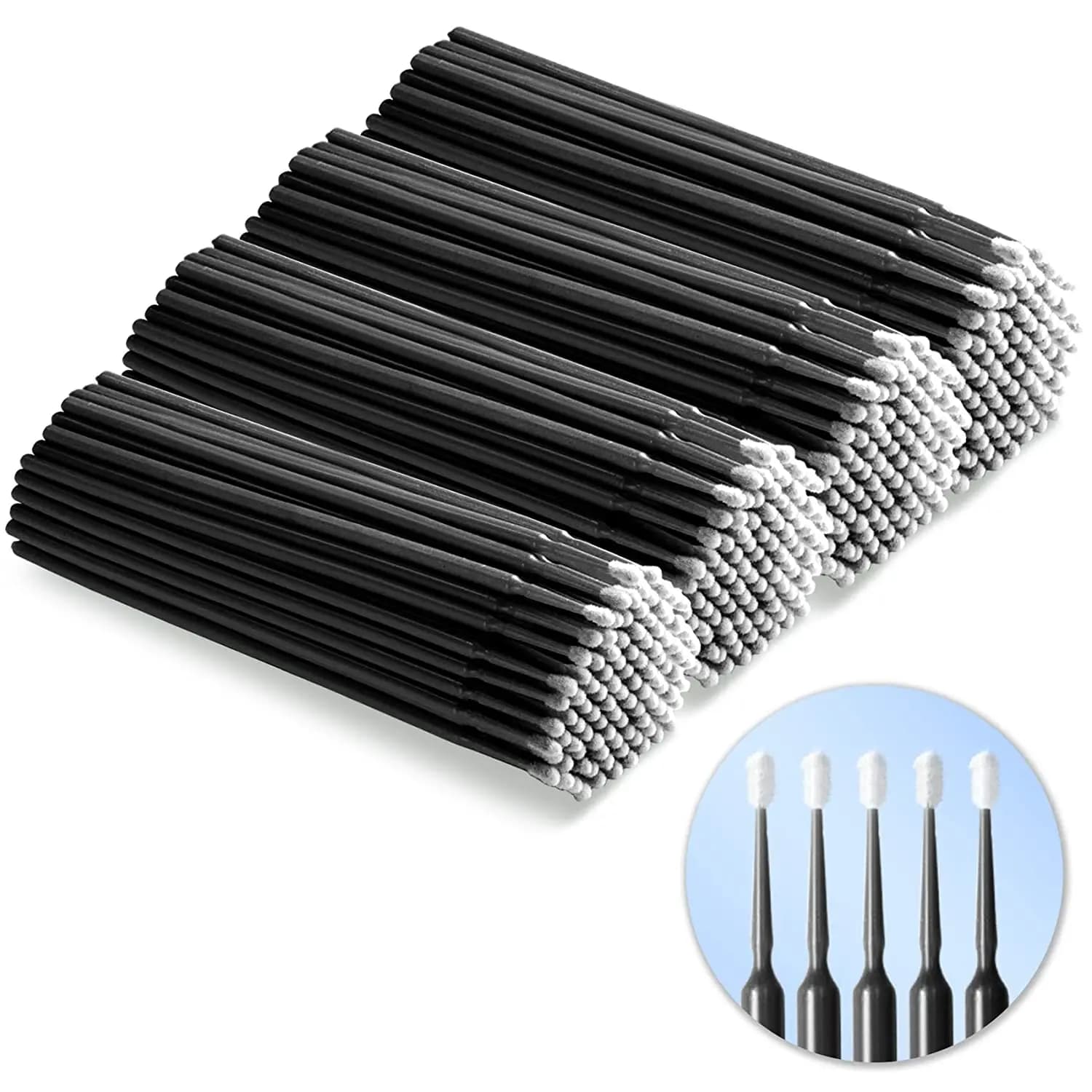 100 Piece Disposable Micropennelli Application for Mascara Brushes for Makeup and Cleaning