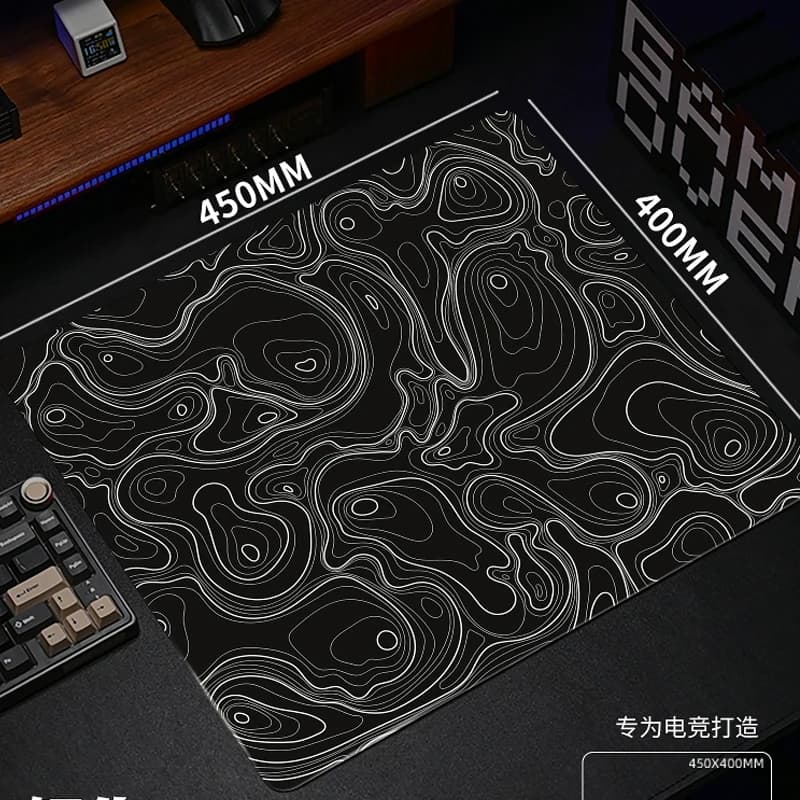 Tappetino per mouse da gioco in vetro fotovoltaico XXL superficie temperata di grandi dimensioni per FPS eSports tappetino da tavolo professionale con scorrimento ultra-liscio