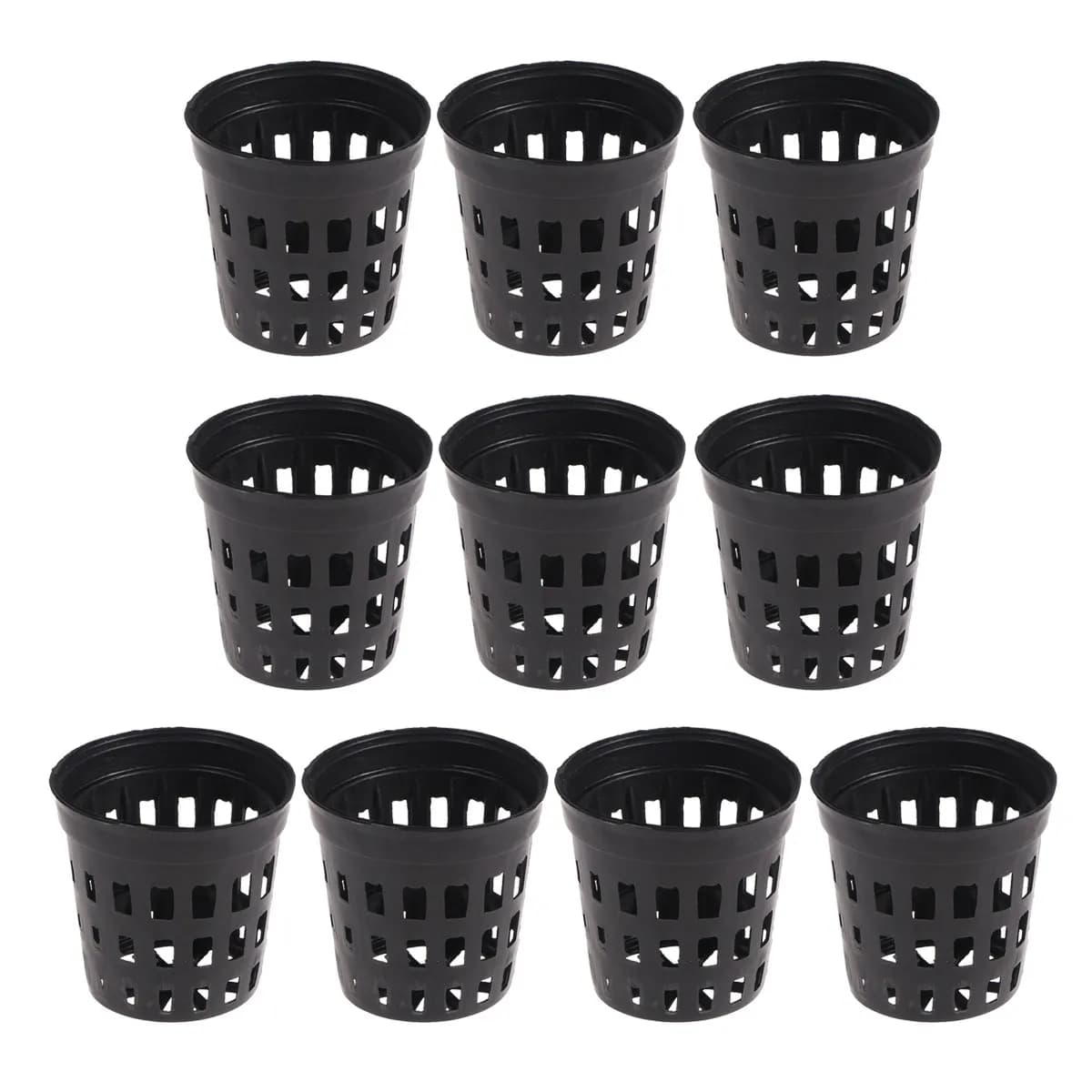 1Pcs Water Grass Cultivate Pot Black Middle Size Aquarium Plant Basket Root Aeration Hydroponic Soil Planting Pot