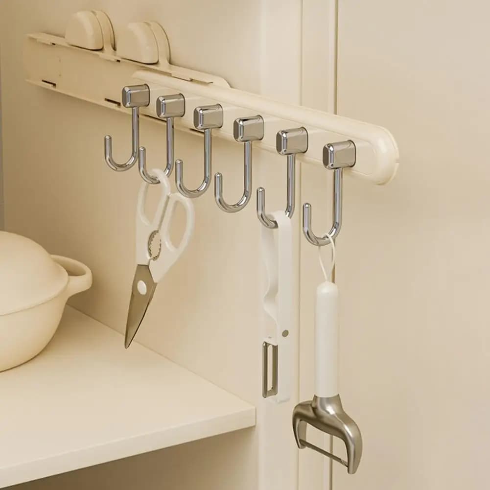 High Temperature Resistant Hook Suction Cup Hook Retractable Hanger Strong Load-bearing Bathroom Organizer Easy Installation