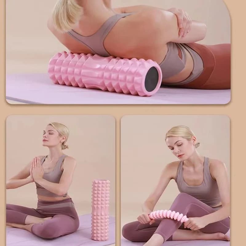 45cm Yoga Foam Roller Set Muscle Massage Column With Yoga Blocks Pilates Gym Fitness Workout Equipment