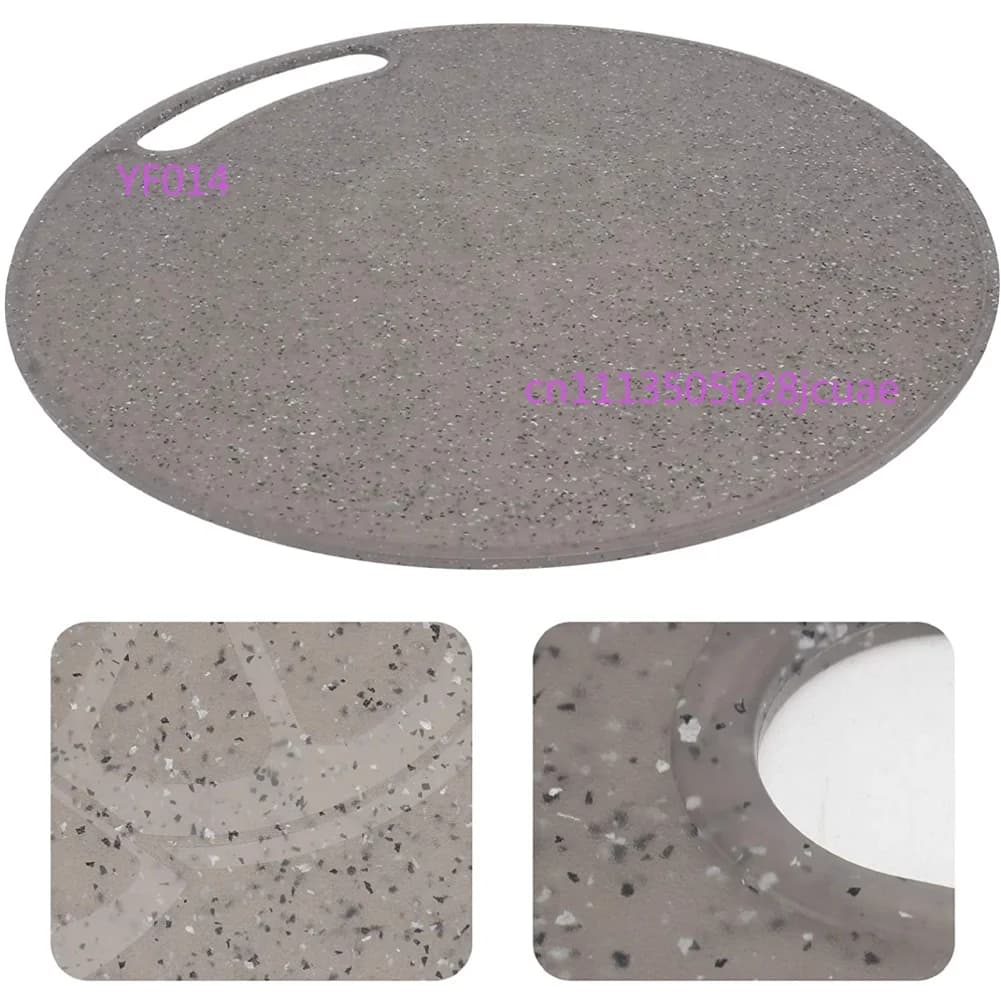 Round Plastic Cutting Board with Handles 31cm Kitchen Chopping Board for Fruit Vegetable Baking Use