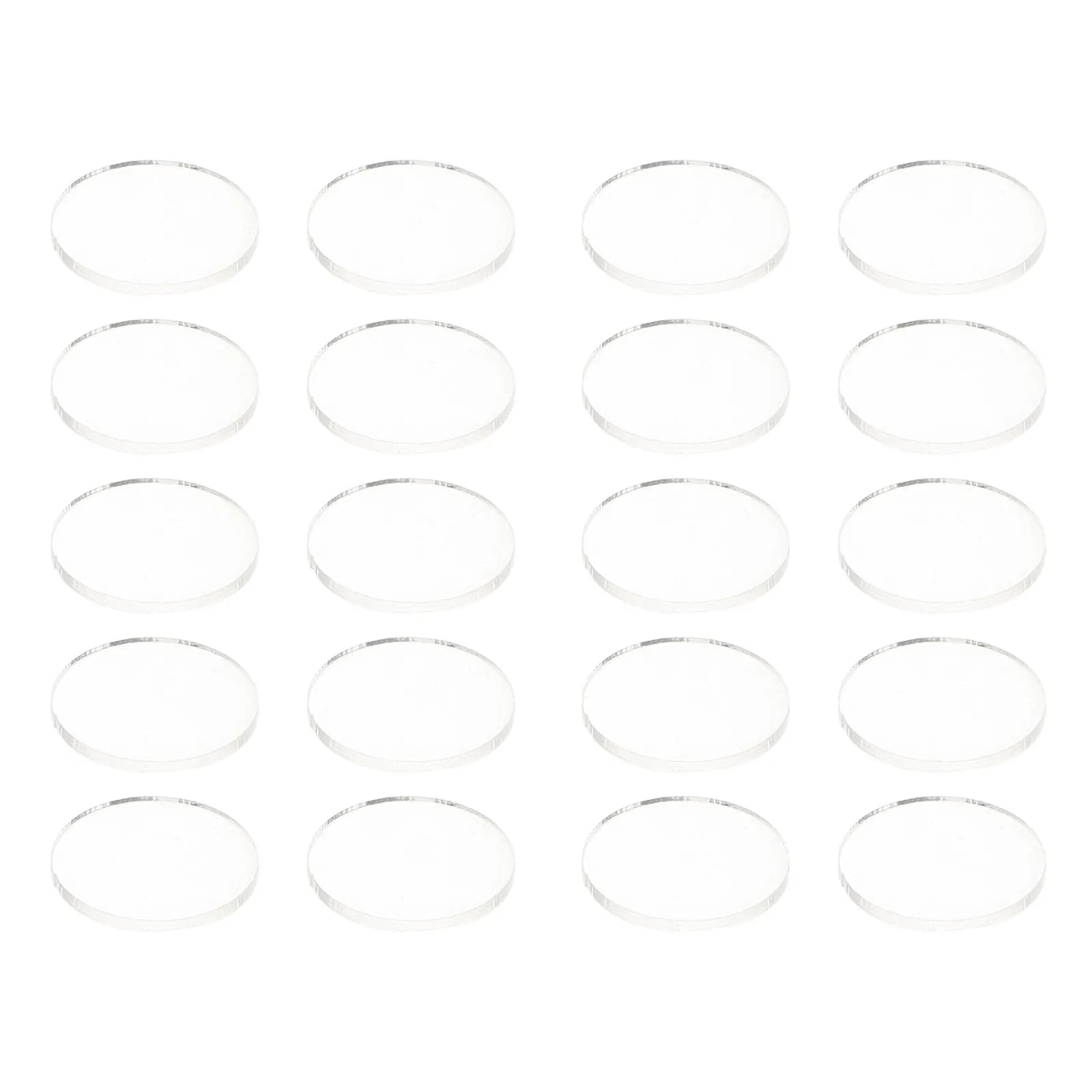 20Pcs Pool Snooker Cue Ferrule Tip Pads Transparent 0.53 Inch Plastic Separating Disc Replacement Spare Parts for Billiards Cue