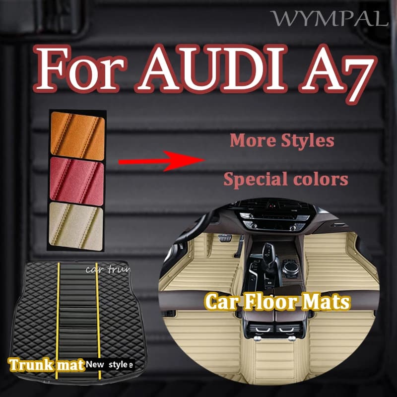 Luxury auto Car floor mats for AUDI A7 2012 2013 2014 2015 2016 2017 2018 Custom foot Pads automobile carpet cover mats