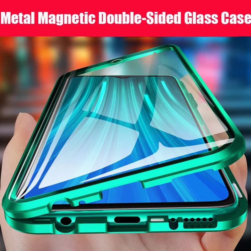 Custodia magnetica in metallo per Samsung A54 A53 A52 A71 A51 A34 Cover in vetro a doppia faccia per Samsung S23 S22 S21 Ultra Plus S20 FE