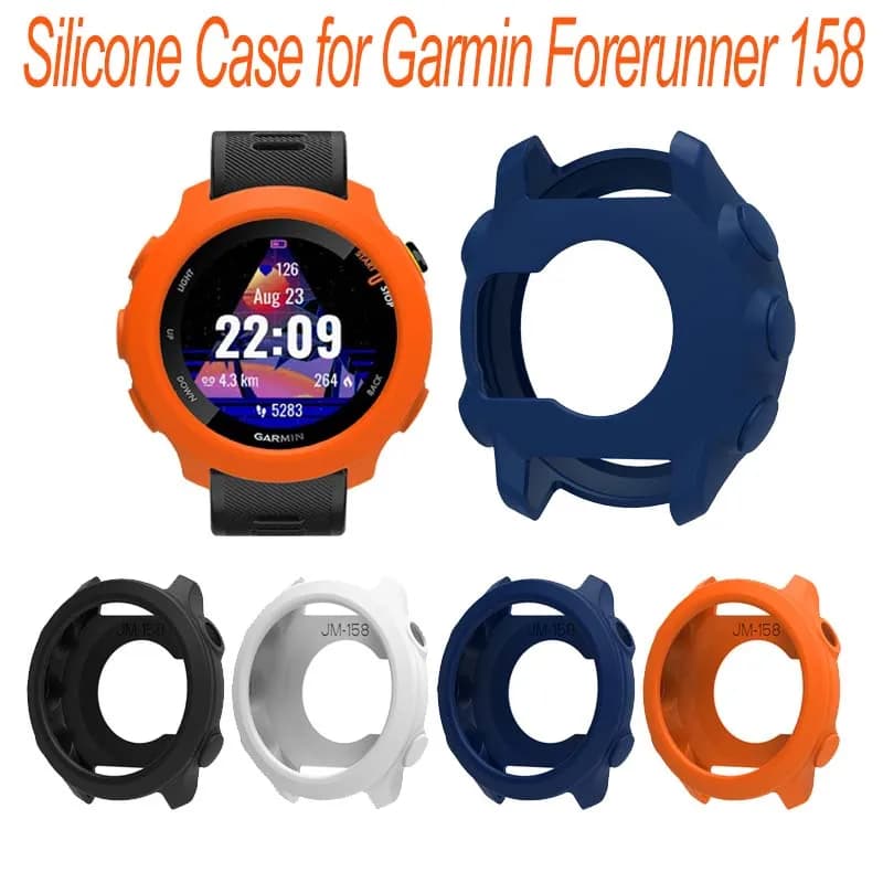 New Silicone Soft Case for Garmin Forerunner 55 /158 Smart Watch Strap Transparent Protector Soft Shoe Accessories Shell
