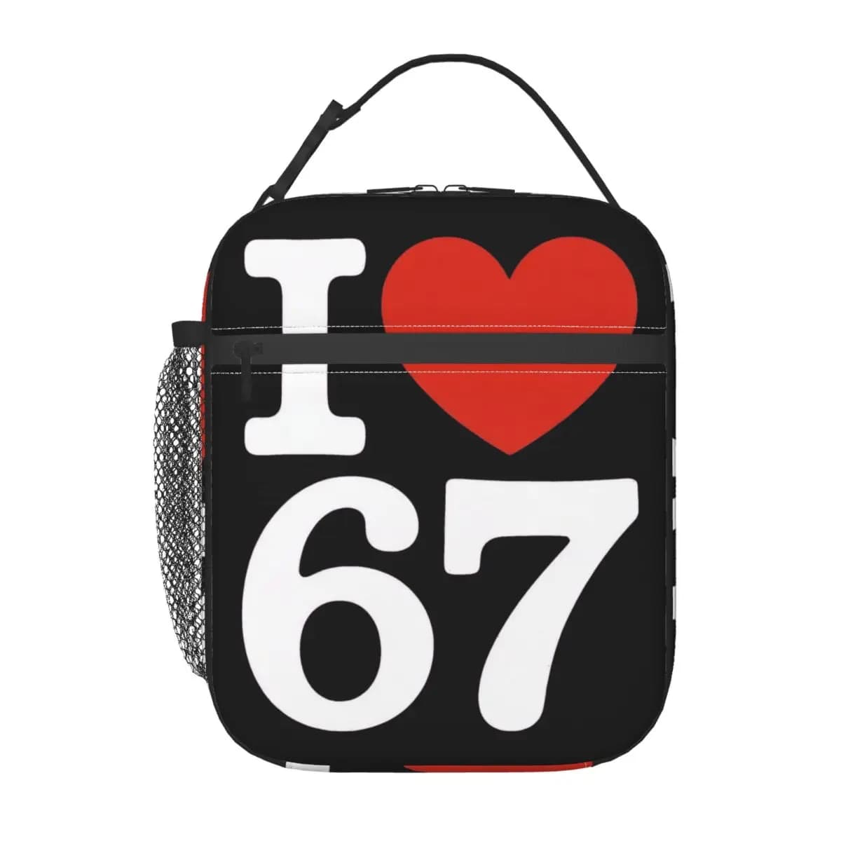 Scatole per il pranzo isolate 67 Six Seven 6-7 Funny Meme Italian Brainrot Contenitore per il pranzo Harajuku Cooler Lunch Box termico per la scuola