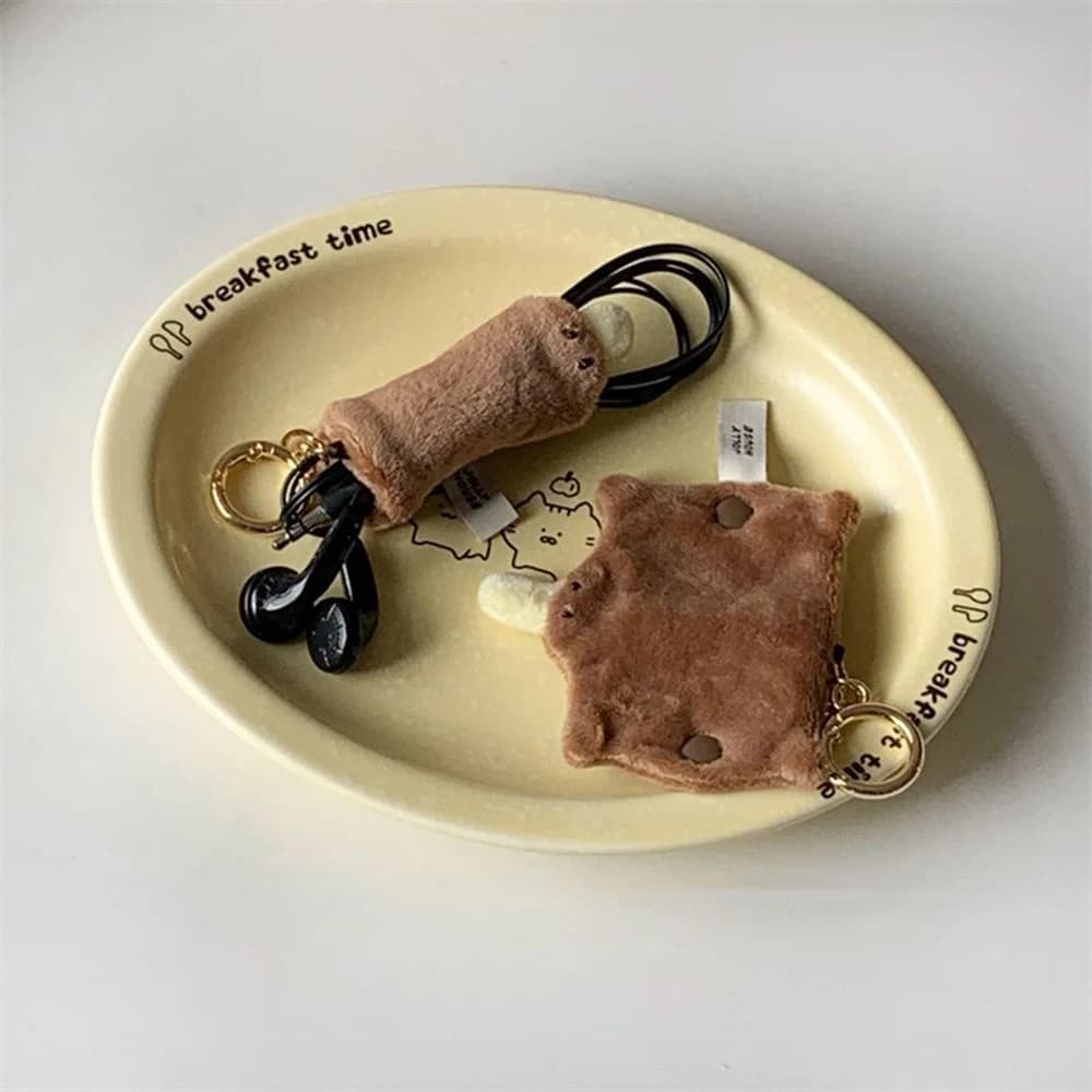 Organizzatore di Cavi Creativo a Forma di Ornitorinco in Tessuto Peluche, Gadget Portatile per Organizzare e Conservare Cavi di Dati e Auricolari, Portachiavi