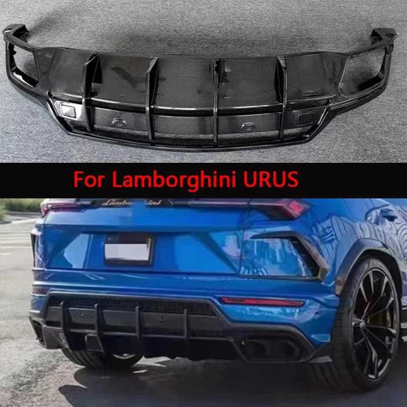 For Lamborghini URUS 2017-2021 Carbon Fiber Back lip Car Rear Bumper Diffuser Rear Splitters Spoiler Back lip body kit